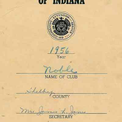 Secretary - Record Book - Noble Twp.