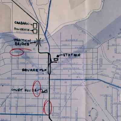 Map of Interurban route through town