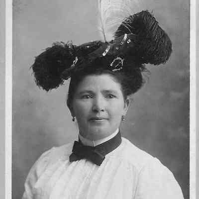 Unidentified Woman in Feather Hat