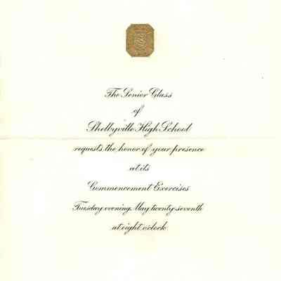 commencement announcement of the high school graduation