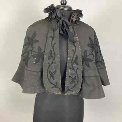 Women's Black Mourning Cape