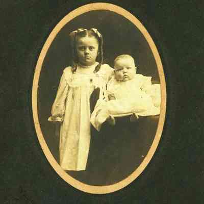 Unidentified Young Girl and Baby