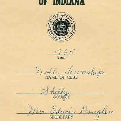 Secretary - Record Book - Noble Twp.