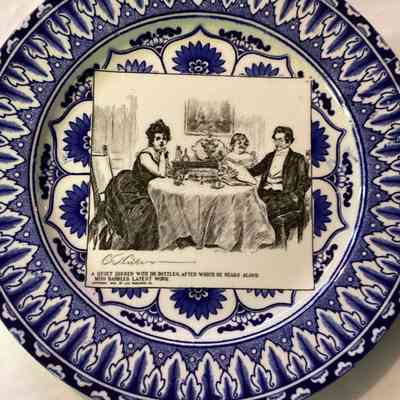 2001.016.001F: A quiet dinner with Dr. Bottles, after which he reads aloud Miss Babbles latest work.