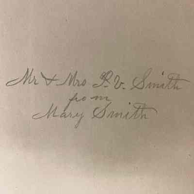 Front flyleaf inscription