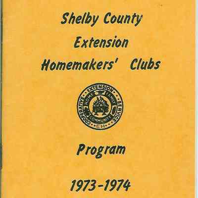 1973 - 74 Shelby County Extension Homemakers Clubs of Shelby County.