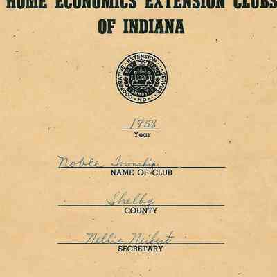 Secretary - Record Book - Noble Twp.