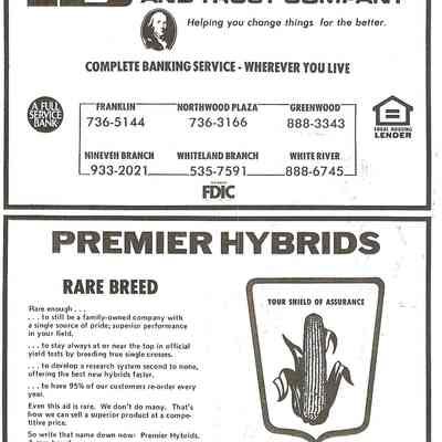 Directory, Plat, Back Cover, Johnson County