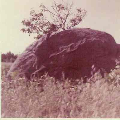 Rock on Julius Howe Homestead