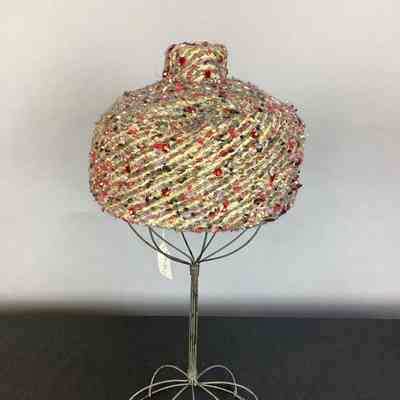 Women's Jewel-Toned Pillbox Hat w/ Red Gemstones