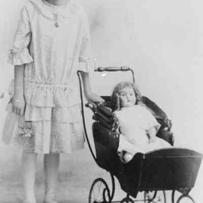 Unidentified Girl with doll carriage