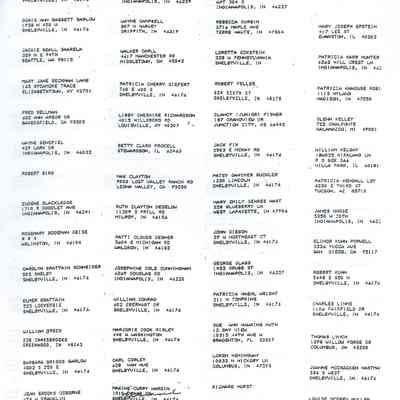 Paper, Personal, List-Names & Addresses, page 1