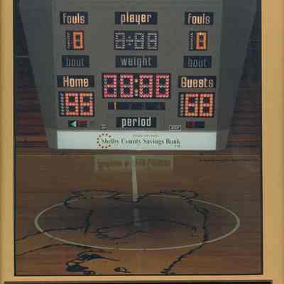 Sports/Game Scoreboard at SHS William L. Garett Gymnasium