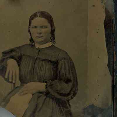 Photo on Glass of an Unidentified Woman