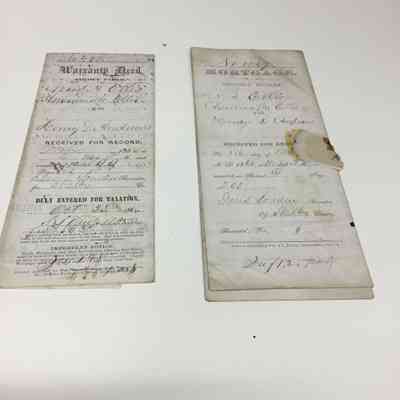 Warranty deed and mortgage