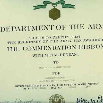 Commissions and commendations