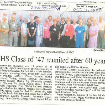 SHS Class of '47 reunited after 60 years