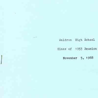 WHS Class of 1953 Reunion