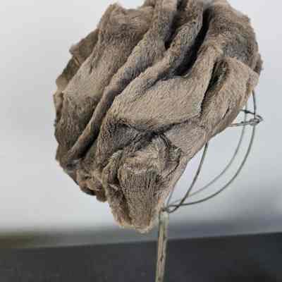 Women's Brown Fur Hat & Matching Purse