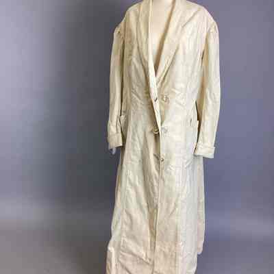 Women's Ecru Cotton Driving Coat