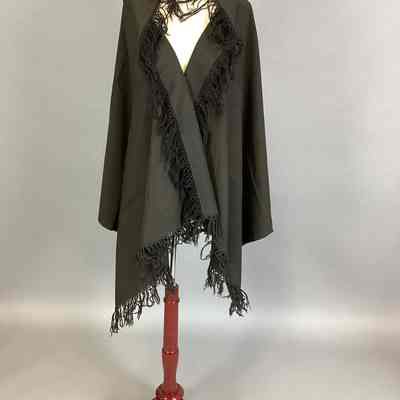 Women's Black Cotton Shawl
