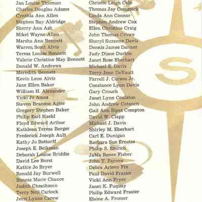 Program, Graduation, inside cover, middle