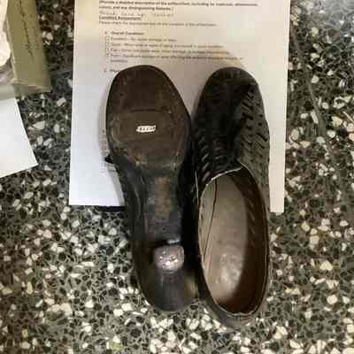 Women's Black Leather High Heels