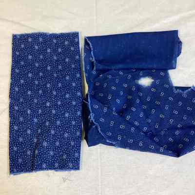 Blue Cotton Fabric Swatches