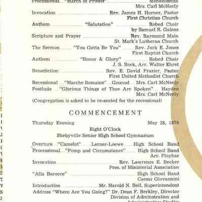 Program, Graduation, inside cover, left side