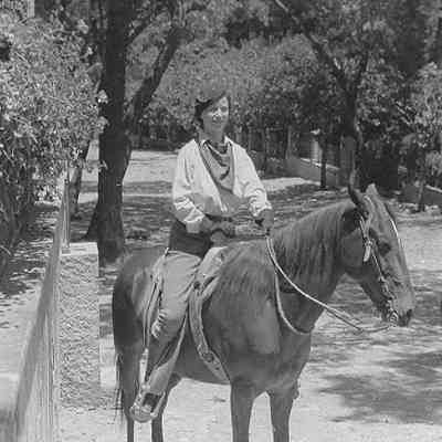 Alma Chambers on Horseback