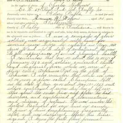 back, fold A, record, pension, general affidavit of James B. Wilson