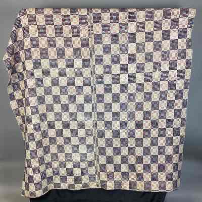 Red, White, & Blue Wool Blocked Coverlet