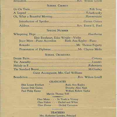 Marion Township Commencement Program