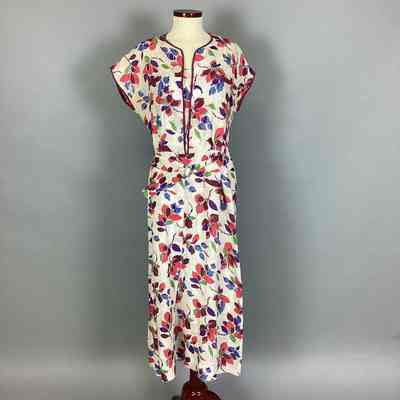 Women's Floral Linen Dress