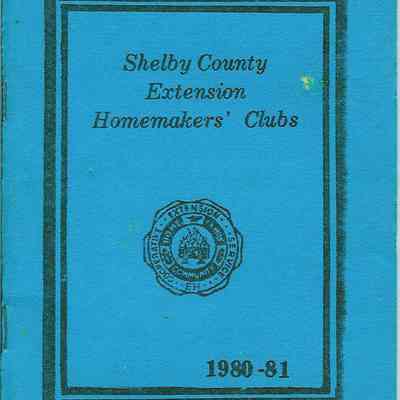 1980 - 81 Shelby County Extension Homemakers Clubs of Shelby County.