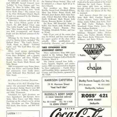 The Courier, Back Page