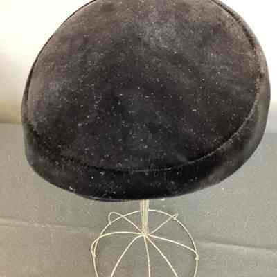 Women's Black Velvet Pillbox Hat
