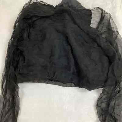 Women's Black Chiffon Blouse