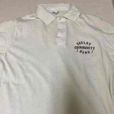 Men's White Shelby Community Band Polo