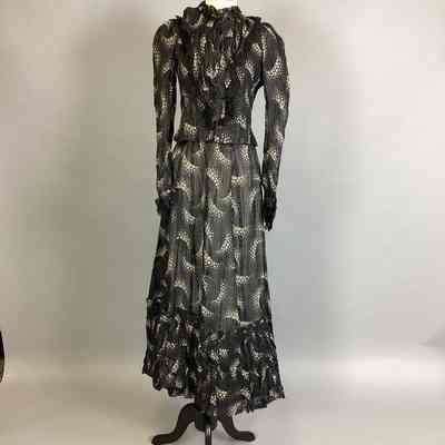 Women's Black & White Cotton Summer Dress