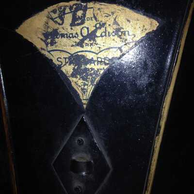 Edison wax cylinder player horn label