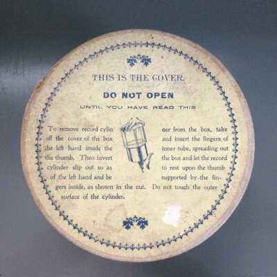 Wax cylinder box lid for America #4104