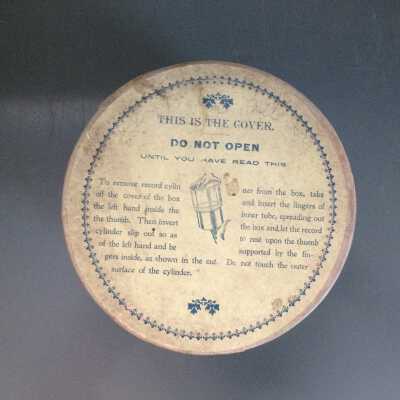 Wax cylinder box lid for Coppersmith #507