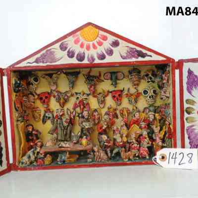 Retablo of Mask-Making Shop