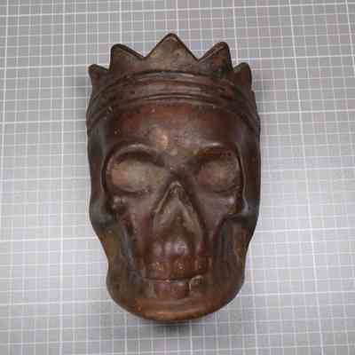 Papier Mache Mask Mold - skull with crown