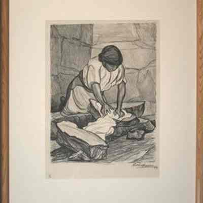 Woman Washing Clothes