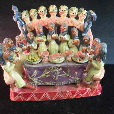 The last supper clay figure