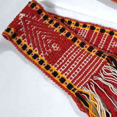 Zapotec wool sash belt - ceñidor