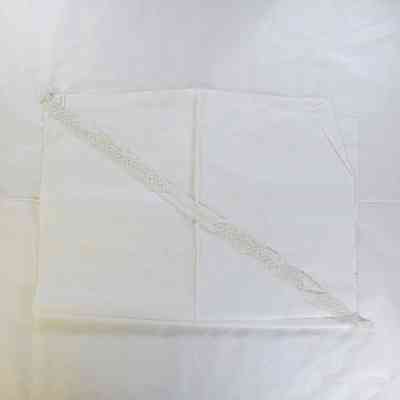 Lace trim and quadrille fabric