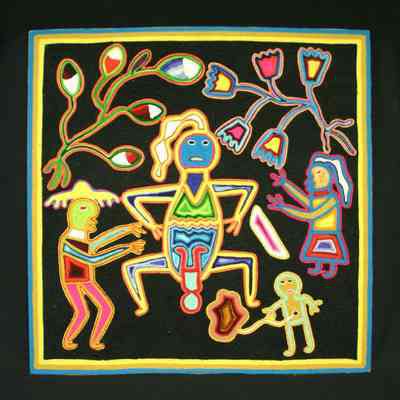 Huichol yarn painting: Copyright: IMAS